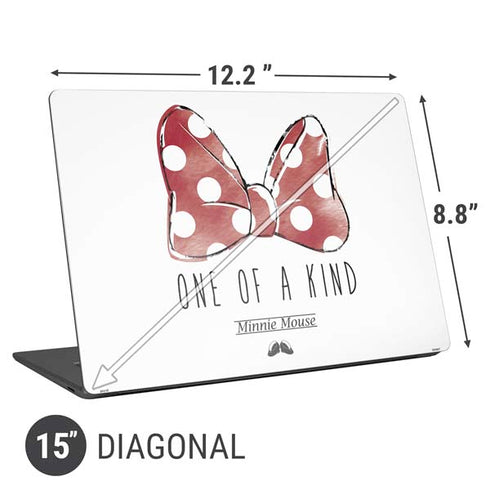 Disney Minnie Mouse One Of A Kind Bow Universal Laptop 15in (12.2 x 8.8in) Skin